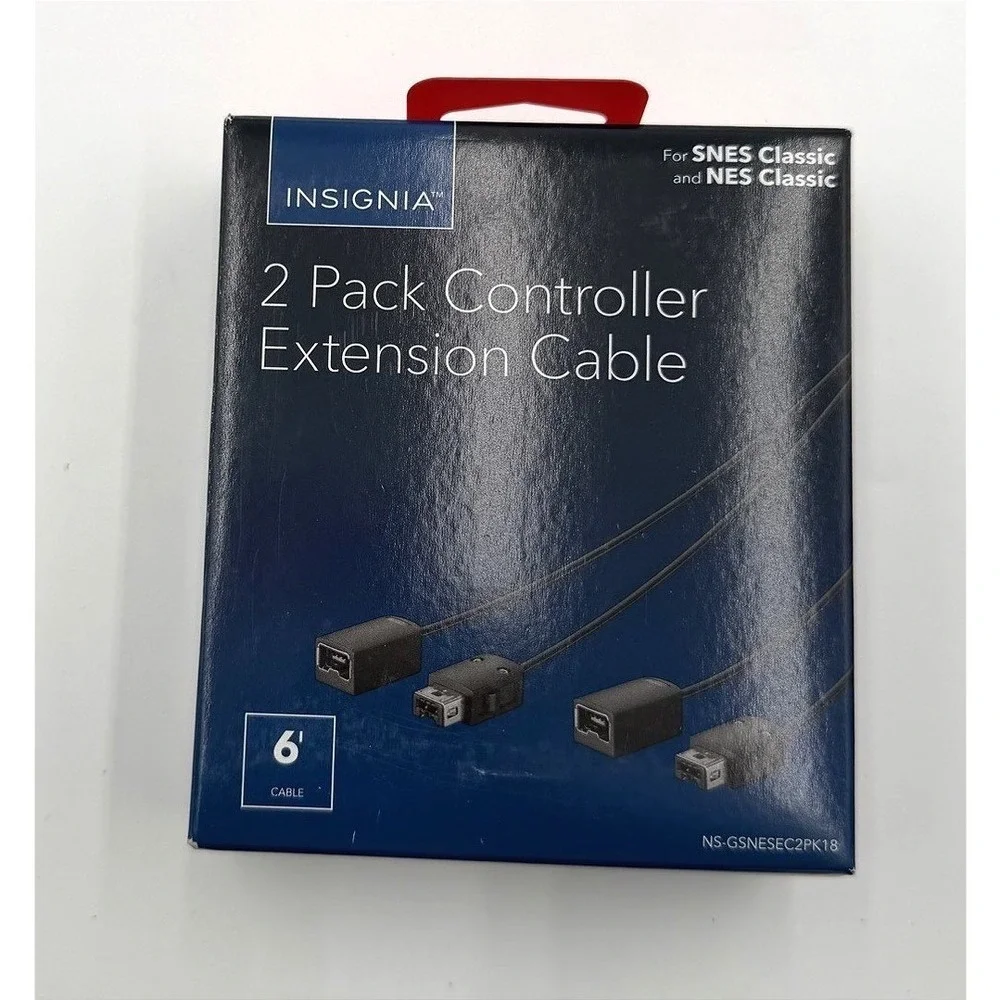 3 Pack Insignia 2 Pack Controller Extension Cables for SNES & NES Classic 6ft